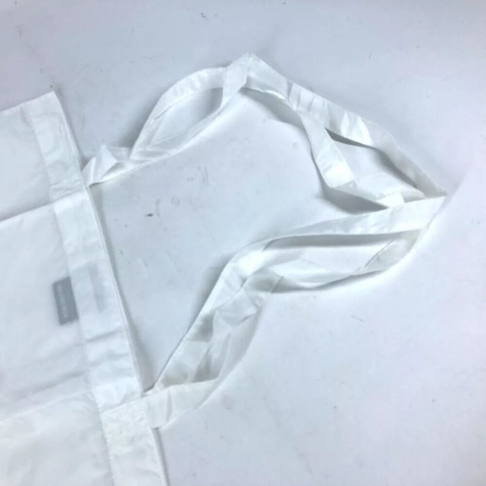 BALENCIAGA Logo Eco Bag Tote Bag Shoulder Bag Nylon White/Black Unused - Picture 7 of 10